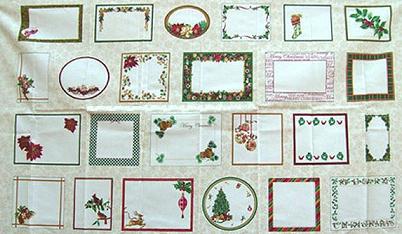 RJR Seasonal Quilt Labels Panel Christmas 280 x 114 cm